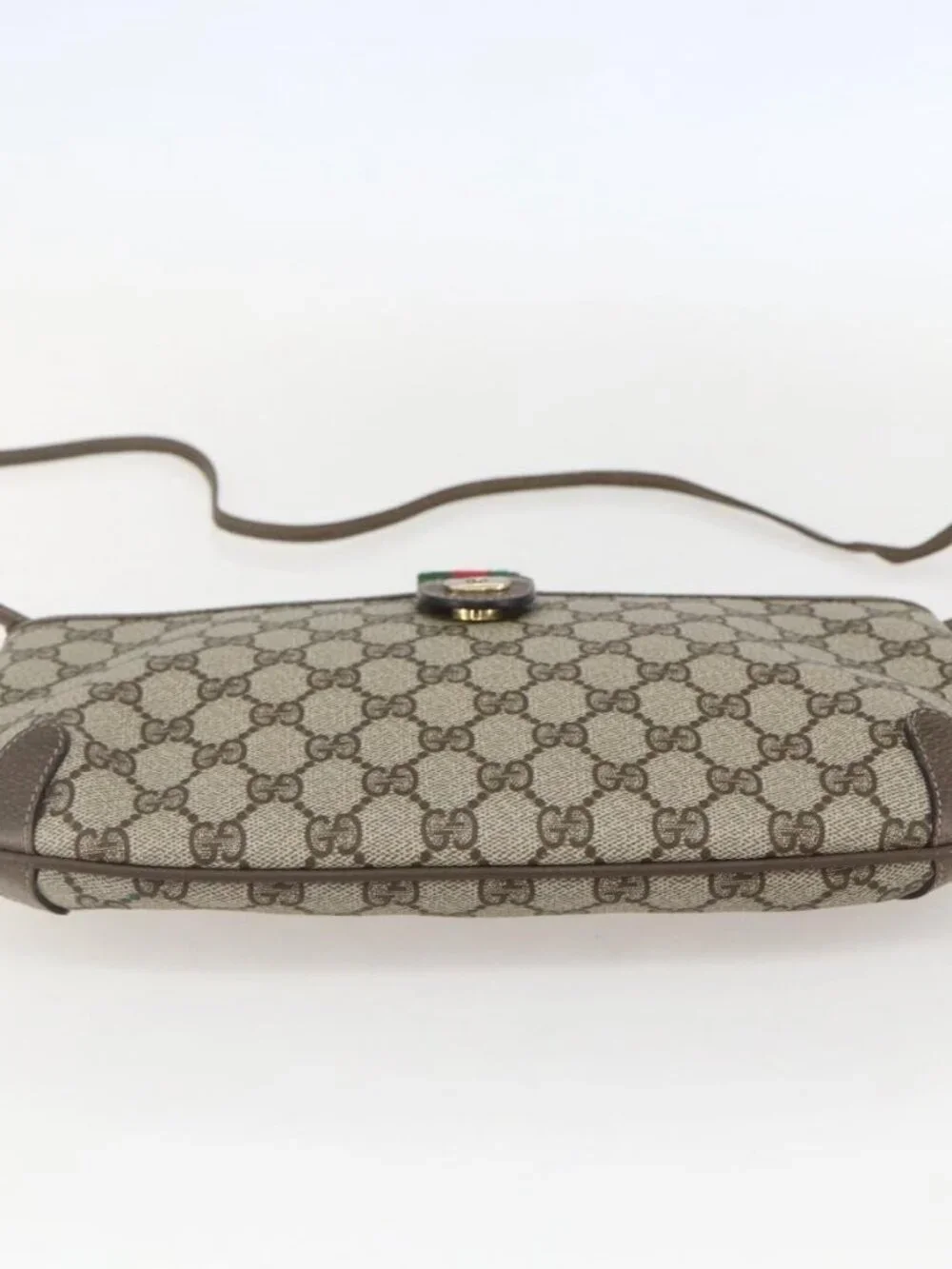 GUCCI GG Supreme Web Sherry Line Shoulder Bag PVC Beige 39 02 026 Auth ka1189 - Picture 6 of 16